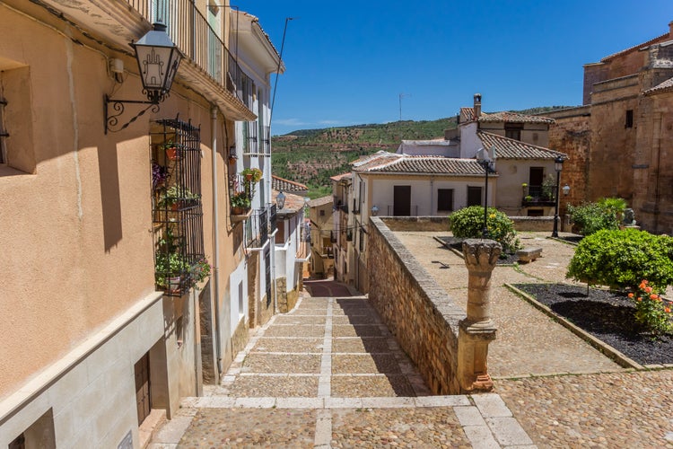 Photo of Old cobblestoned street in historic town Alcaraz, Spain