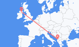 Flights from Albania to Northern Ireland