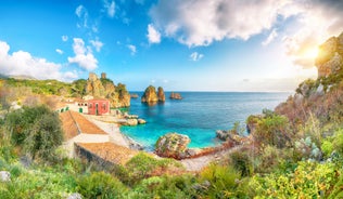 Photo of best beaches of Sicily island , Scopello, Province of Trapani, Italy. 