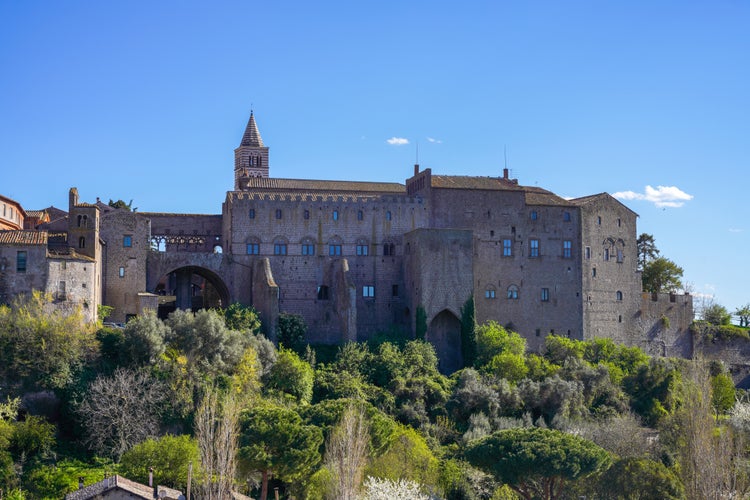 The Papal Palace and Cathedral complex in the medieval town of Viterbo, Viterbo northern Lazio, Italy