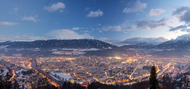 Aerial View Of Graz City Center - Graz, Styria, Austria, Europe.