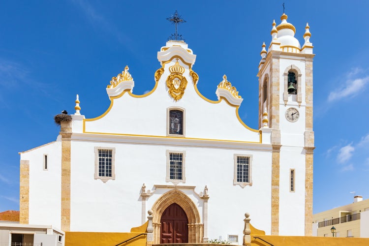 Igreja de Nossa Senhora da Conceicao (Portimao Mother Church) in the center of Portimao, Algarve, Portugal