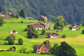 Photo of aerial view of Unterwasser, Switzerland.