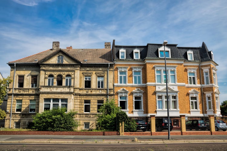 Photo of bitterfeld, germany - historic houses in the old town .