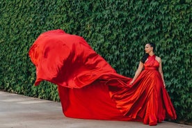 Sesión de fotos con vestidos voladores en el corazón de Budapest