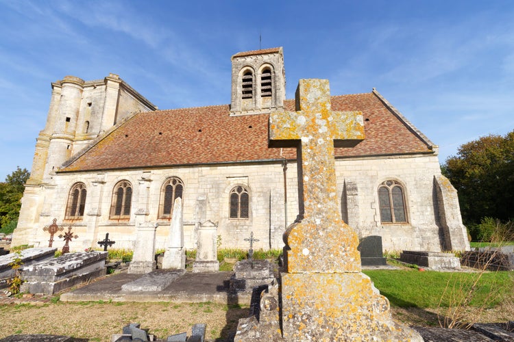 Saint-Quentin church in the French Vexin Regional Nature park