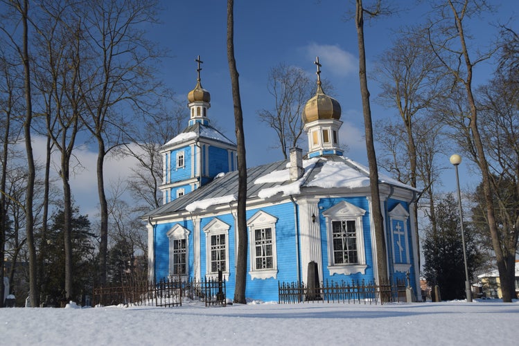 Photo of Old small Orthodox church in Panevėžys, Lithuania.