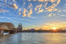 Berlin cityscape with Berlin cathedral and Television tower, Germany.