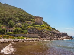 Photo of aerial view of City of Terracina, Italy.