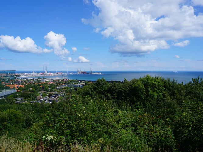 photo of view from the viewing platform at Pikkerbakken on Frederikshavn in Denmark.