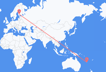 Flyg från Nouméa till Tammerfors