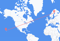 Loty z Honolulu, Stany Zjednoczone do Luleå, Szwecja