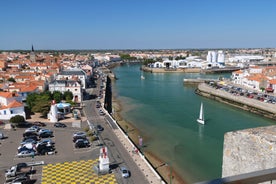 photo of beach of Les Sables d'Olonne, commune in the Vendée department in the Pays de la Loire region in western France.