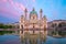 Photo of St. Charles's Church (Karlskirche) in Vienna, Austria at beautiful twilight.