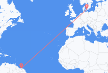 Paramaribo to Copenhagen