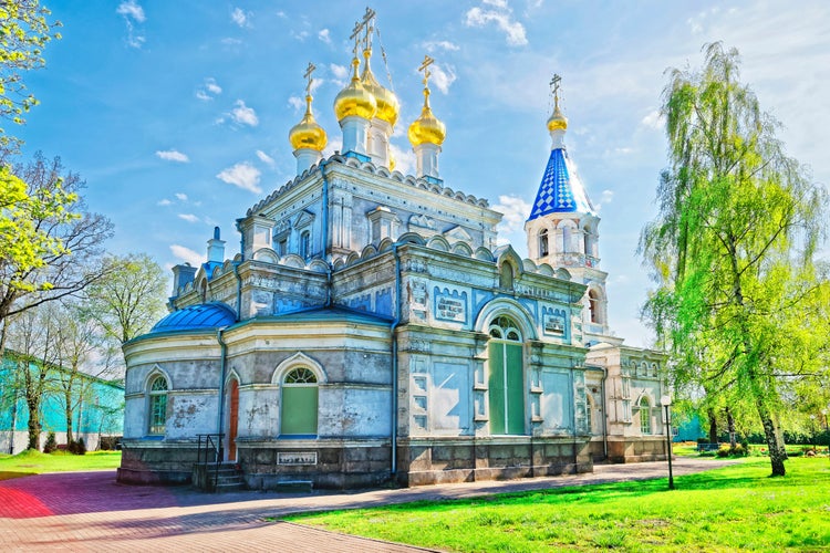 St Nicholas Orthodox Church in Ventspils, LatviaPhoto of Ventspils is a city in the Courland region of Latvia. Latvia is a country in the Baltic region.