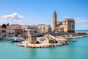 Photo of aerial view of of the city of Trani, Puglia, Italy.