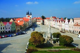 Privé terugtocht dagtocht van Cesky Krumlov naar UNESCO stad Telc met een begeleide wandeling