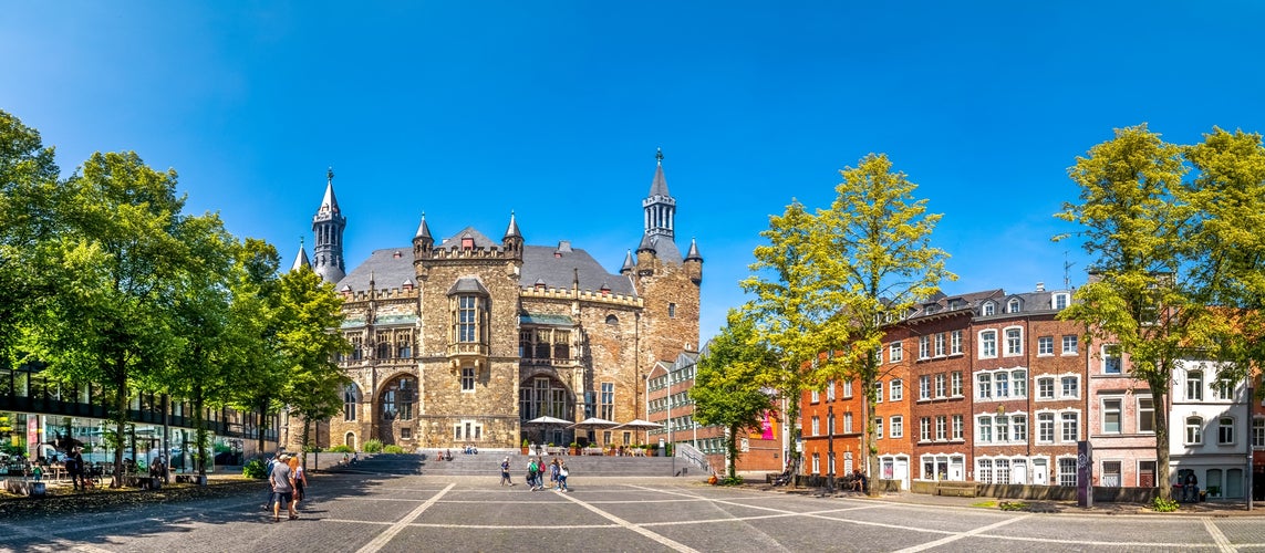 Aachen, Katschhof, Town Hall, Germany