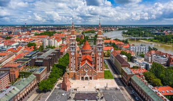 Photo of Oroshaza city in Hungary.