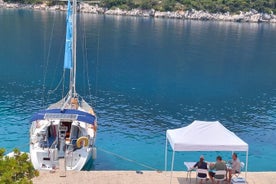 Excursão privada de um dia à vela com tudo incluído de Agia Efimia a Ithaca