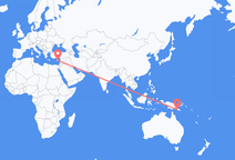 Flights from Port Moresby to Larnaca