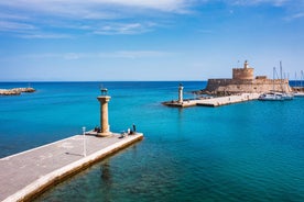 Photo of Rhodes island that is famous for historic landmarks and beautiful beaches ,Greece.