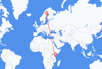 Flyrejser fra Dar es-Salaam til Umeå