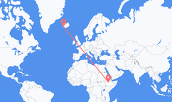 เที่ยวบินจาก อาดดิสอาบาบา, เอธิโอเปีย ไปยัง Reykjavík, ไอซ์แลนด์