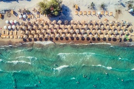 Photo of aerial view of Tolo and its bay, Greece.