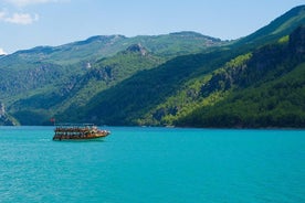 Cabrio-bussafari en boottocht naar Green Lake vanuit Side