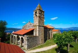 photo of aerial view of a harbor Fisterra is on Cape Finisterre in Galicia, Spain.