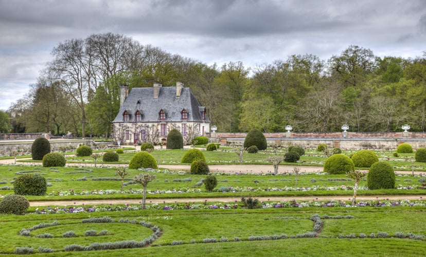 The Chancellery, the house of the estate steward, located in the Diane de Poitiers garden near the Chenonceau Castle, Loire Valley,France.