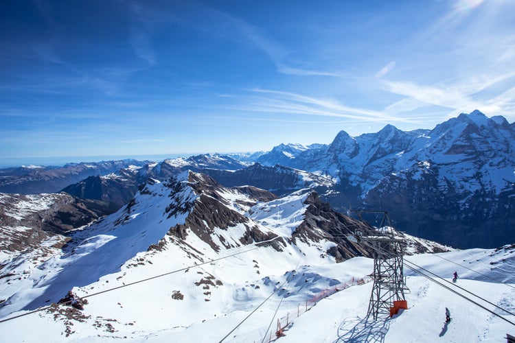 Murren is a car-free village overlooking Lauterbrunnen valley and peaks of the Junfrau Regions; such as the Eiger, Monch and Jungfrau mountains. In the winter season, Murren is a popular ski resort.