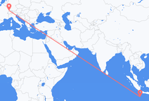 Flyreiser fra Shire of Christmas Island, til Mulhouse