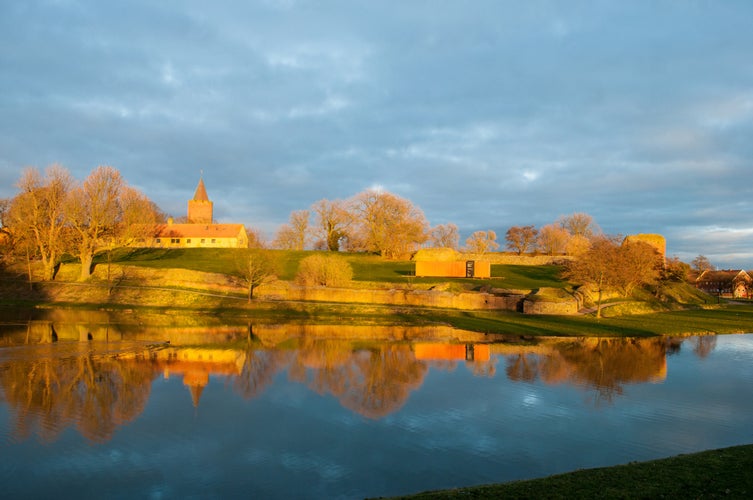 photo of view of Vordingborg castle ruins in Denmark.