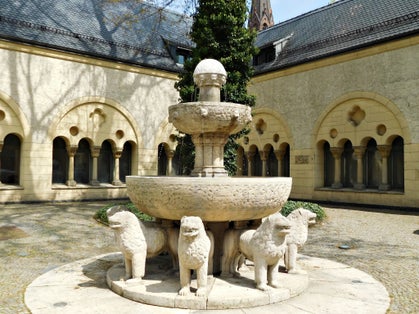 Lions' Fountain - a fountain located in Poznań, in the Rose Courtyard of the Imperial Castle. Poland
