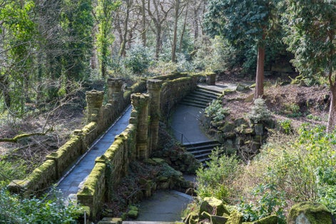 Photo of the Lower Gate in Beaumont Park, Huddersfield, England.