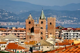 Photo of a coastal city of Imperia, Italian Rivera in the region of Liguria, Italy.