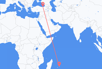 모리셔스 섬 출발, 트라브존 도착 항공편