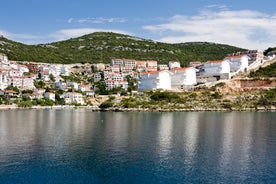 Photo of aerial view of Neum seaside resort on the Adriatic Sea, is the only coastal access in Bosnia and Herzegovina.