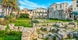 Panoramic view to ancient Doric Temple of Apollo in Ortigia island. Syracuse, Sicily, Italy.