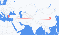 西安からコス島行きのフライト