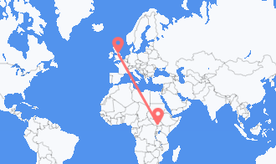 Voli dal Sud Sudan per l'Inghilterra