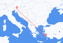 Vluchten van Ljubljana naar Bodrum