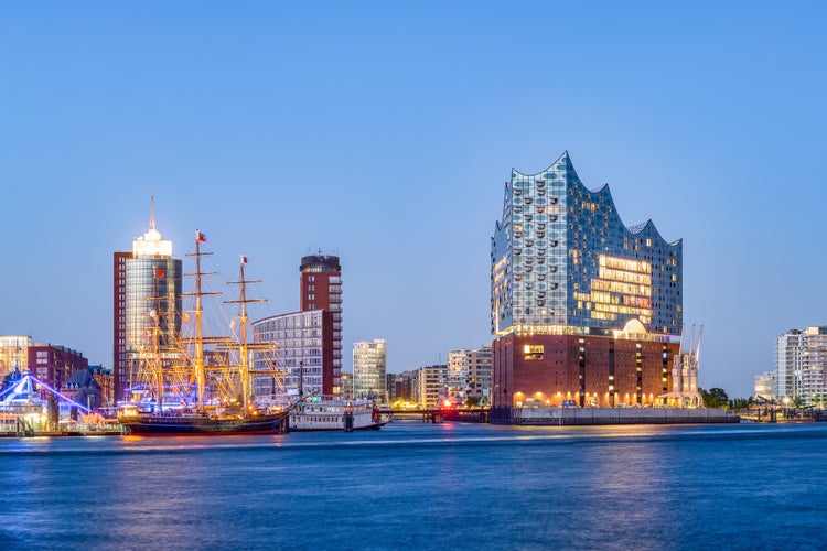 photo of view of Elbphilharmonie concert hall in Hamburg, Germany.