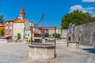 City of Zadar aerial panoramic view.