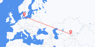 ウズベキスタンからデンマークへのフライト