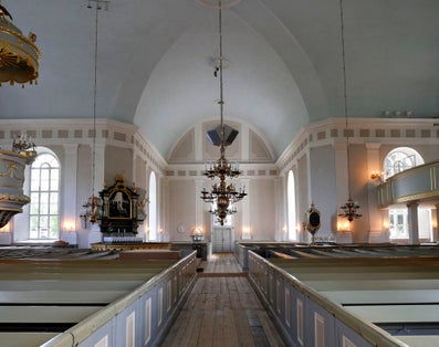 Interior of Pedersöre Church, Finland.