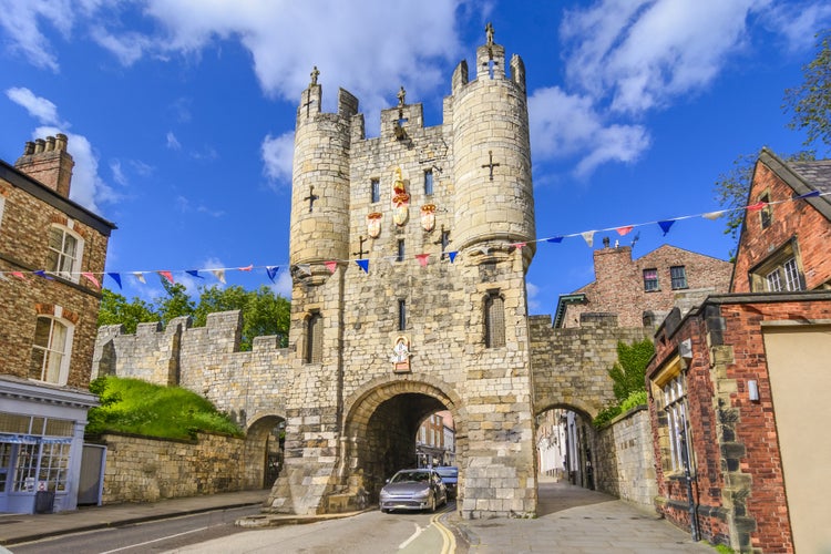 Photo of Micklegate - old medieval gate of York, Yorshire, England, UK.